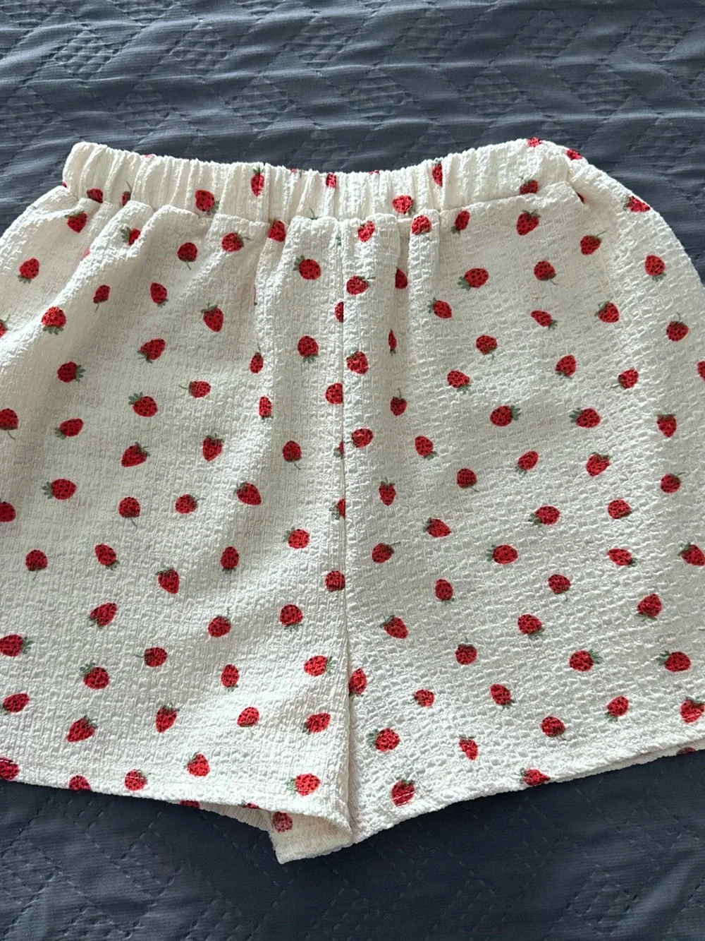 Amy Byer Cream Two-Piece Set with Red Strawberry Dot Print